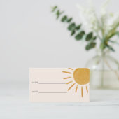 Carte D'accompagnement Boho Sun Baby shower Devine Combien (Debout devant)
