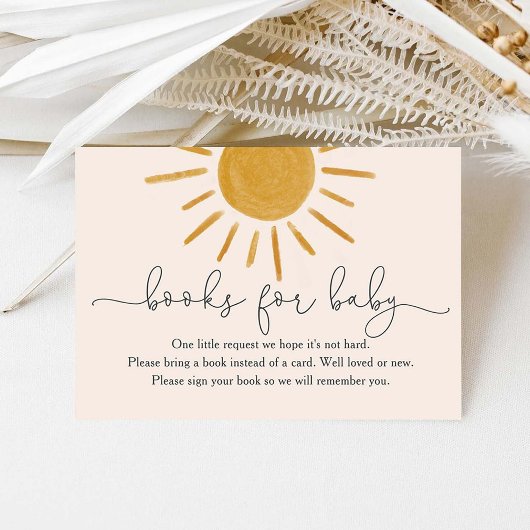 Carte D'accompagnement Boho Sun Baby shower Livres Pour Bébé Boîtier Voit