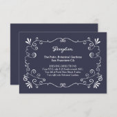 Carte D'accompagnement Boho Swirls (Couleur modifiable) Mariage Insertion (Devant / Derrière)