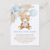 Carte D'accompagnement Boho Teddy Bear Blue Balloon Livres pour Baby Boy (Devant)
