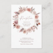 Carte D'accompagnement Boho Terracotta Neutral Floral Mariage (Devant)