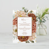 Carte D'accompagnement Boho Terracotta Neutre pour Budget  (Debout devant)