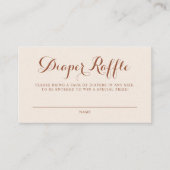 Carte D'accompagnement Boho Terracotta Script Baby shower Déchets Raffle (Devant)