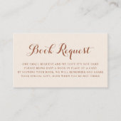 Carte D'accompagnement Boho Terracotta Script Baby shower Demande de rése (Devant)