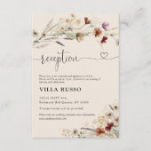 Carte D'accompagnement Boho Tiny Réception De Mariage Fleur sauvage (Devant)
