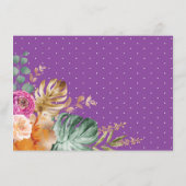 Carte D'accompagnement Boho Tropical Autumn Elephant Baby Diaper Raffle (Dos)