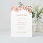 Carte D'accompagnement Boho Tropical Botanical | Calendrier des événement (Debout devant)