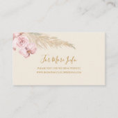 Carte D'accompagnement Boho Tropical Botanical | Site Mariage vert (Devant)