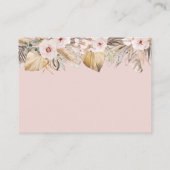 Carte D'accompagnement Boho Tropical Floral Girl Douche Déchets Raffle (Dos)