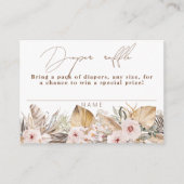 Carte D'accompagnement Boho Tropical Floral Girl Douche Déchets Raffle (Devant)