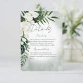 Carte D'accompagnement Boho Tropical Plantes Aquarelle Détails (Debout devant)