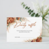 Carte D'accompagnement Boho tropical terre cuite bordeaux tombole (Debout devant)