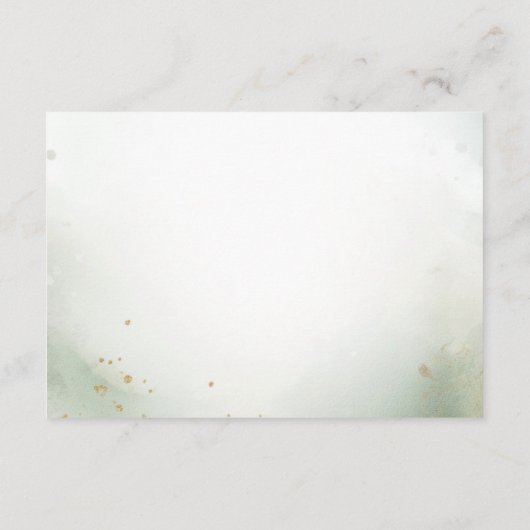 Carte D'accompagnement Boho Vert Sleeping Teddy Bear mignon Baby shower (Dos)