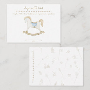 Carte D'accompagnement Boho Vintage Rocse Horse Baby shower Cowboy