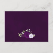 Carte D'accompagnement Boho violet rustique Mariage Floral Wishing well (Dos)