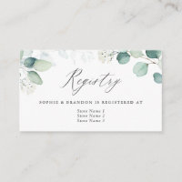 Boho Watercolor Eucalyptus Feuille Mariage Registr
