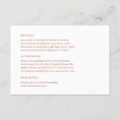 Carte D'accompagnement Boho Watercolor Flowers Wedding Details (Dos)