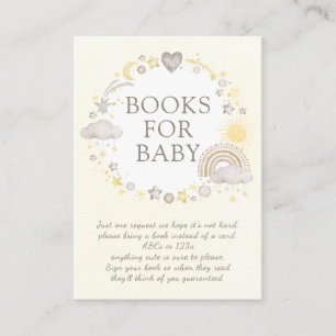 Carte D'accompagnement Boho Watercolor Rainbow Books for Baby