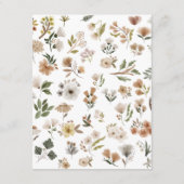 Carte D'accompagnement Boho Waterolor Floral Baby shower Bump Jeu (Dos)