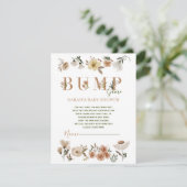 Carte D'accompagnement Boho Waterolor Floral Baby shower Bump Jeu (Debout devant)