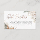 Carte D'accompagnement Boho White Orchid & Pampas Grass Fête des mariées (Devant)