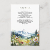 Carte D'accompagnement Boho Wildflower Mountain Meadow Wedding Details (Devant)