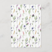 Carte D'accompagnement Boho Wildflower Mountain Meadow Wedding Details (Dos)