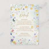 Carte D'accompagnement Boho Wildflower Rustique mariage vert (Devant)