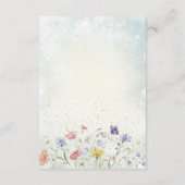 Carte D'accompagnement Boho Wildflower Rustique mariage vert (Dos)