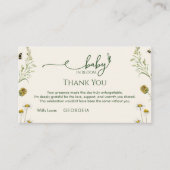Carte D'accompagnement Boho Wildflower Thank You Enclosure Card (Devant)