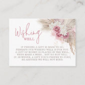 Carte D'accompagnement Boho Wishing well Pampas Grass Baby shower (Devant)
