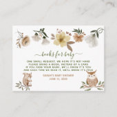 Carte D'accompagnement Boho Woodland Animaux Baby shower Demande de réser (Devant)