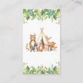 Carte D'accompagnement Boho Woodland Animaux Végétation Forêt Apportez un (Dos)