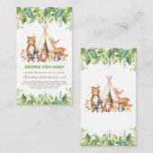 Carte D'accompagnement Boho Woodland Animaux Végétation Forêt Apportez un (Devant / Derrière)