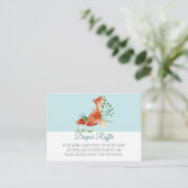 Carte D'accompagnement Boho Woodland Boy Fox Baby shower Déchets Raffle (Debout devant)