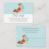 Carte D'accompagnement Boho Woodland Boy Fox Baby shower Déchets Raffle (Devant / Derrière)