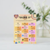 Carte D'accompagnement Boire Si Bachelorette Partie Jeu (Debout devant)