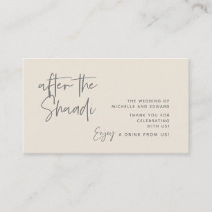 Carte D'accompagnement Boire un billet, Boissons pour adultes après le Sh