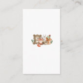 Carte D'accompagnement Bois animaux Baby shower Affichage douche (Dos)