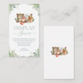 Carte D'accompagnement Bois animaux Baby shower Affichage douche (Devant / Derrière)