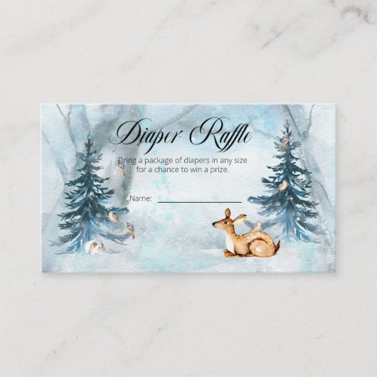 Carte D'accompagnement Bois Animaux Baby shower de couches Refle Enc (Devant)