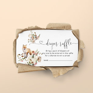 Carte D'accompagnement Bois Animaux Citrouilles Baby shower d'automne Moi