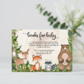 Carte D'accompagnement Bois animaux de forêt verdure couronne bois tranch (Debout devant)