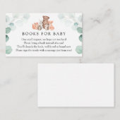 Carte D'accompagnement Bois Animaux Eucalyptus Demande de livre pour bébé (Devant / Derrière)