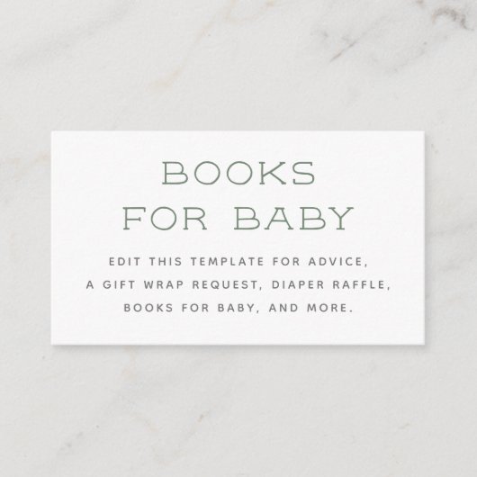 Carte D'accompagnement Bois Animaux Forêt Baby shower de verdure (Devant)