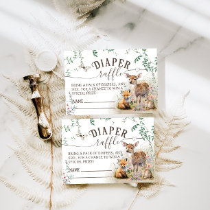 Carte D'accompagnement Bois animaux forêt verdure Douche couche