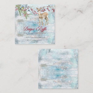 Carte D'accompagnement Bois Animaux Garçon Baby shower Déchets Raffle