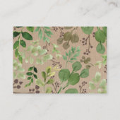 Carte D'accompagnement Bois Animaux Louvain Raffle Forêt verte (Dos)