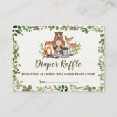 Carte D'accompagnement Bois Animaux Louvain Raffle Forêt verte (Devant)