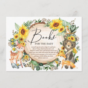 Carte D'accompagnement Bois Animaux Tournesol Greenery Livres pour bébé